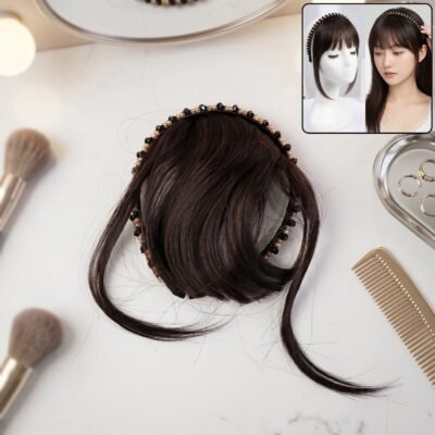 Clip In Hair Bangs – Natural Look Synthetic Hair Extensions for Women